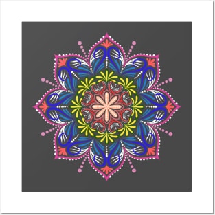 Flowery Mandala Posters and Art